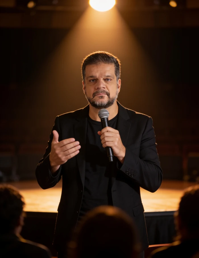 Rodrigo Pimentel no palco